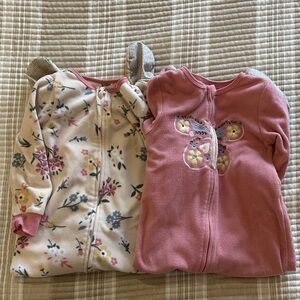 Kids Headquarters Pink and Cream Floral Sleepwear